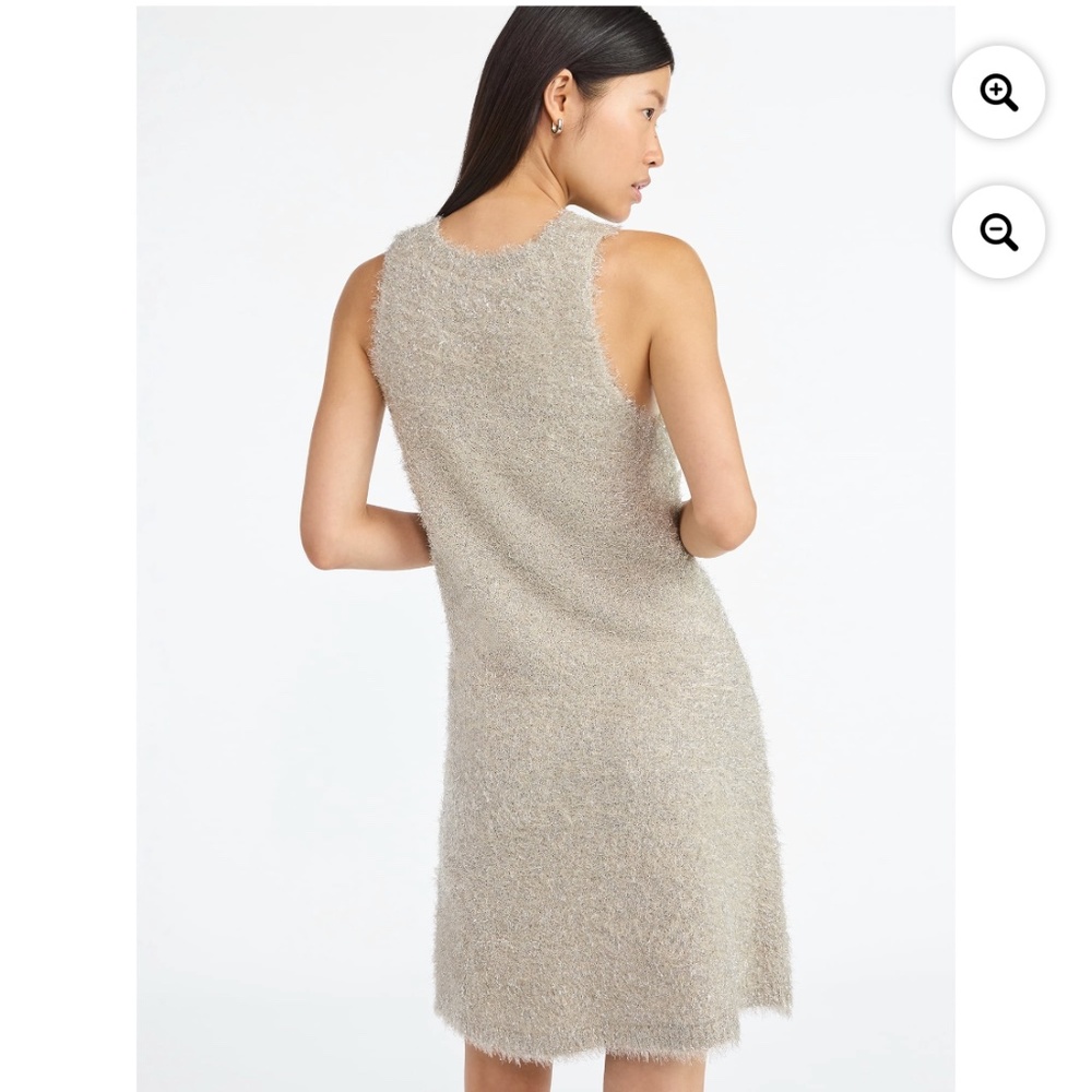 Scoop NYC Women’s Silver Tinsel Mini Dress Size Large NWT - Picture 4 of 6